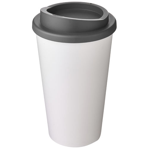 Gobelet publicitaire isolant 350ml Americano® Blanc et Gris